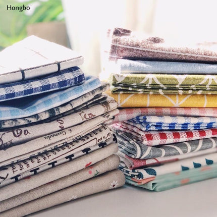 Hongbo 1 Pcs Plaid Cotton Placemat Japanese Fashion Style Fabric Table