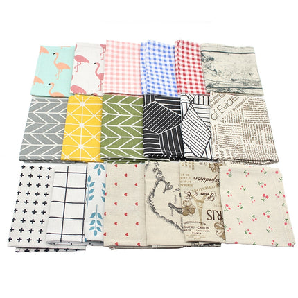 Hongbo 1 Pcs Plaid Cotton Placemat Japanese Fashion Style Fabric Table