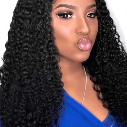 10A Grade 3/4 Kinky Curly Human Hair bundles with 4x4 Closures & 13x4