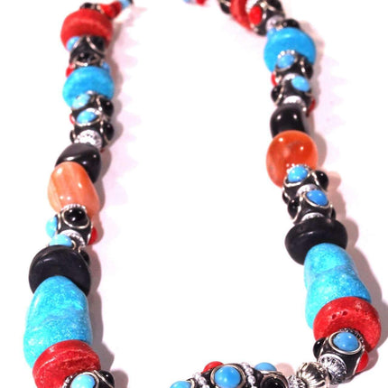 Eastern Flare Resin Beads & Charms Necklace