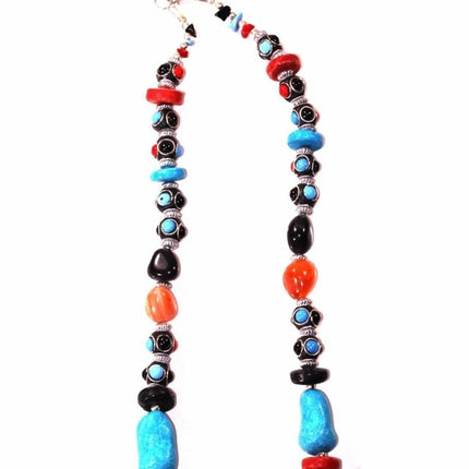 Eastern Flare Resin Beads & Charms Necklace