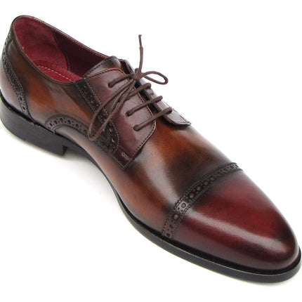 Paul Parkman Bordeaux, Tobacco Derby Shoes (ID#046-BRD-BRW)