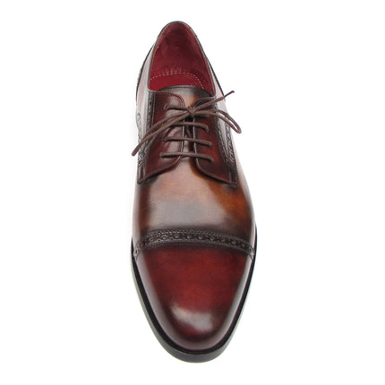 Paul Parkman Bordeaux, Tobacco Derby Shoes (ID#046-BRD-BRW)