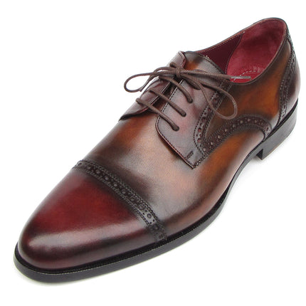 Paul Parkman Bordeaux, Tobacco Derby Shoes (ID#046-BRD-BRW)