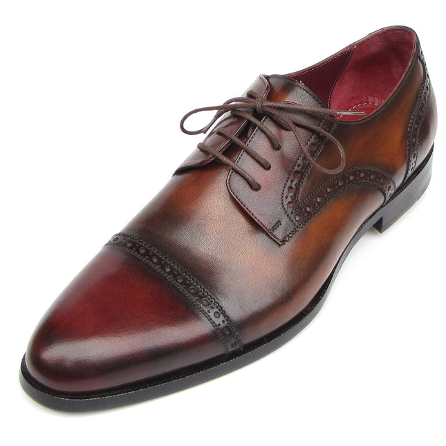 Paul Parkman Bordeaux, Tobacco Derby Shoes (ID#046-BRD-BRW)