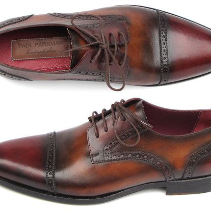 Paul Parkman Bordeaux, Tobacco Derby Shoes (ID#046-BRD-BRW)