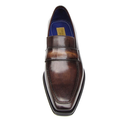 Paul Parkman Men's Loafer Bronze Hand Painted Shoes (ID#012-BRNZ)
