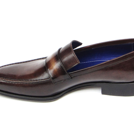Paul Parkman Men's Loafer Bronze Hand Painted Shoes (ID#012-BRNZ)