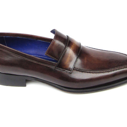 Paul Parkman Men's Loafer Bronze Hand Painted Shoes (ID#012-BRNZ)