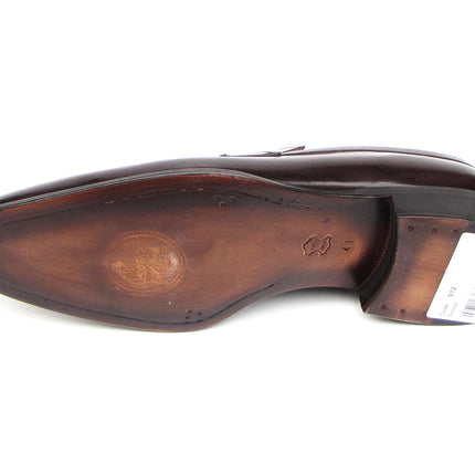 Paul Parkman Men's Loafer Bronze Hand Painted Shoes (ID#012-BRNZ)
