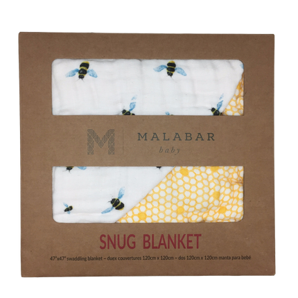 ORGANIC SNUG BLANKET - BEES