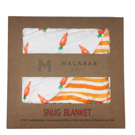 ORGANIC SNUG BLANKET - CARROTS