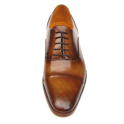 Paul Parkman Men's Captoe Oxfords Brown Leather (ID#074-CML)