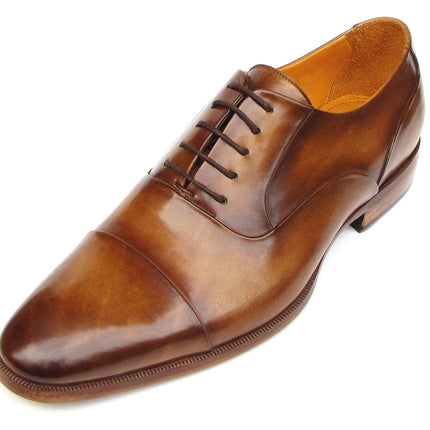 Paul Parkman Men's Captoe Oxfords Brown Leather (ID#074-CML)