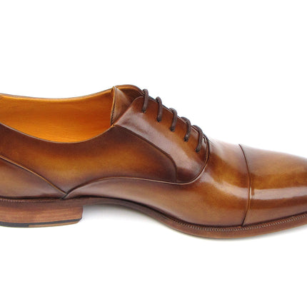 Paul Parkman Men's Captoe Oxfords Brown Leather (ID#074-CML)