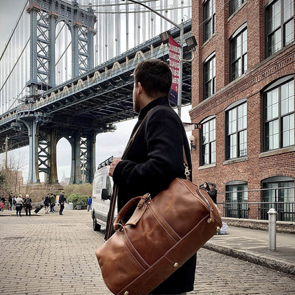 The Dagny Weekender | Large Leather Duffle Bag