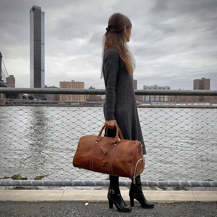The Dagny Weekender | Large Leather Duffle Bag