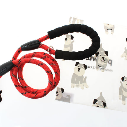 Dog Rope Lead With Reflective Stitching and Padded Handle