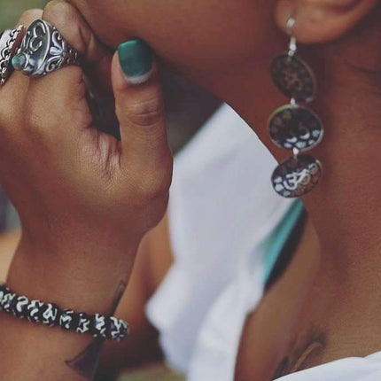 Om Bone Mala Yoga Bracelet