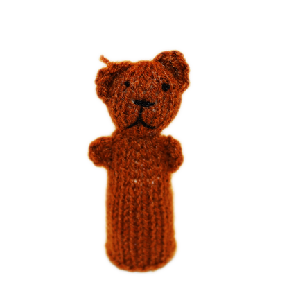 Cuddly Brown Bear Finger Puppet
