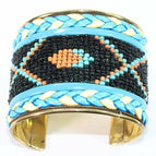 Blue/Orange/Black / Tribal / Beads