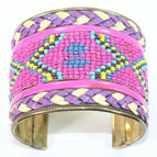 Pink/Yellow/Blue / Tribal / Beads
