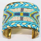 Purple/Blue/Yellow / Tribal / Beads