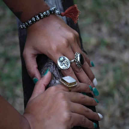 Om Bone Mala Yoga Bracelet