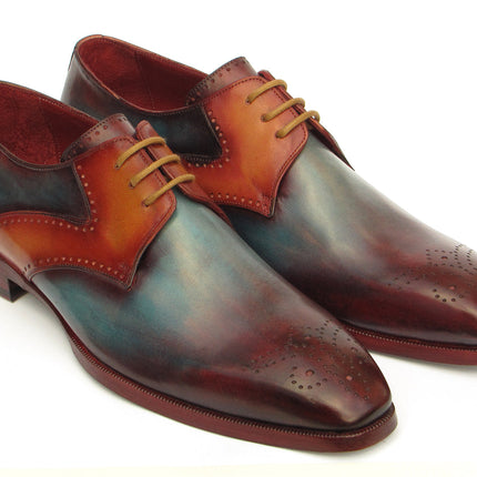 Paul Parkman Men's Multi-color Medallion Toe Derby Shoes (ID#6584-MIX)