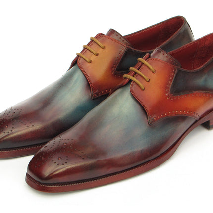 Paul Parkman Men's Multi-color Medallion Toe Derby Shoes (ID#6584-MIX)