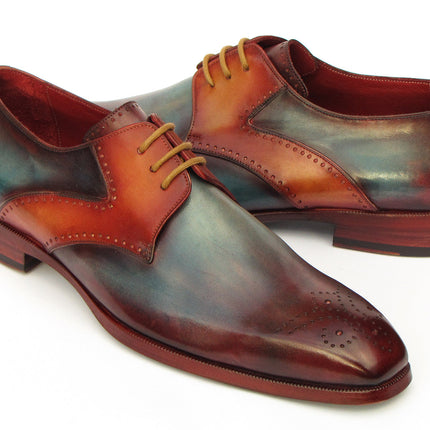 Paul Parkman Men's Multi-color Medallion Toe Derby Shoes (ID#6584-MIX)