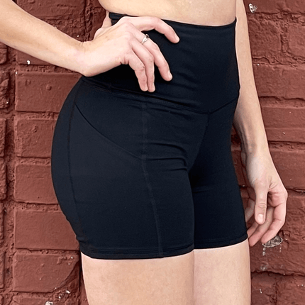 Jolie High-Waisted Athletic Shorts with Hip Pockets