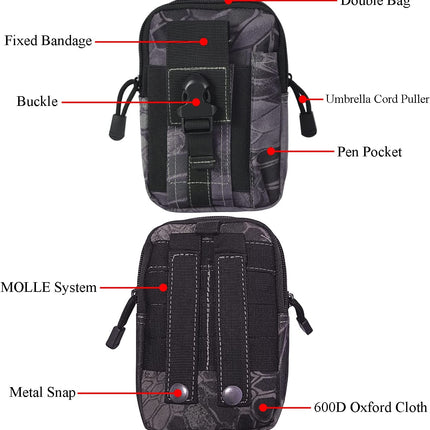 Tactical MOLLE Pouch & Waist Bag for Hiking & Outdoor Activities