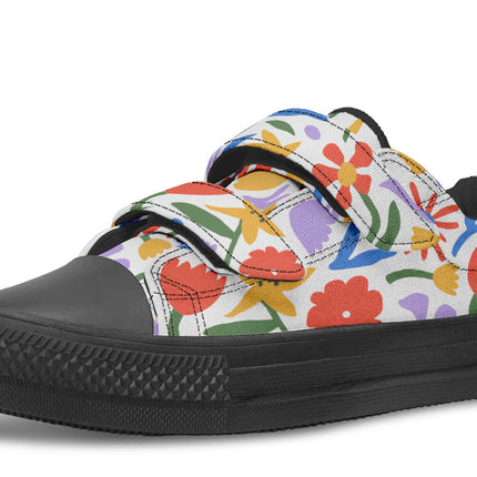 Kids Shoes Low Tops Abstract Flowers