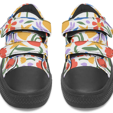 Kids Shoes Low Tops Abstract Flowers