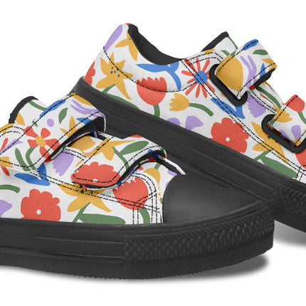 Kids Shoes Low Tops Abstract Flowers