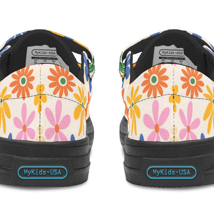 Kids Shoes Low Tops Colorful Flowers