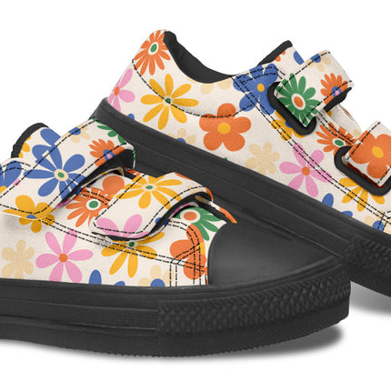Kids Shoes Low Tops Colorful Flowers