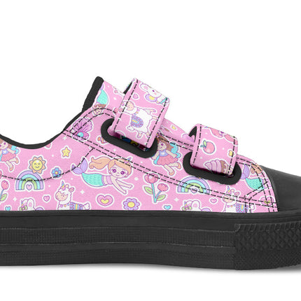 Kids Shoes Low Tops Mermaid And Unicorns