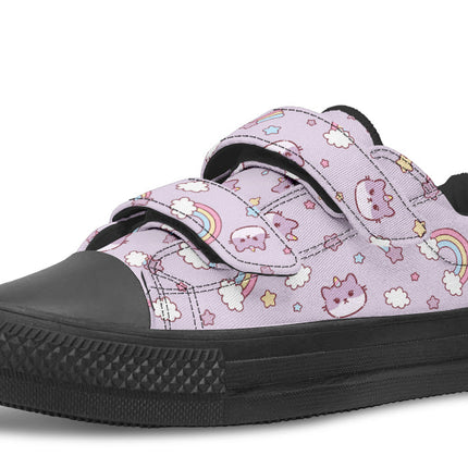 Kids Shoes Low Tops Rainbow And Cats