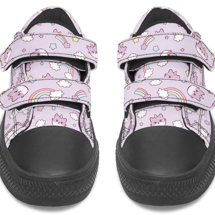 Kids Shoes Low Tops Rainbow And Cats
