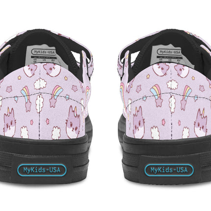 Kids Shoes Low Tops Rainbow And Cats