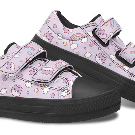 Kids Shoes Low Tops Rainbow And Cats