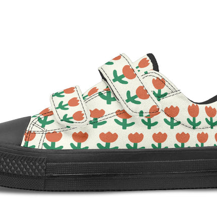 Kids Shoes Low Tops Floral Pattern