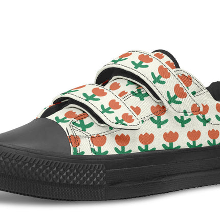 Kids Shoes Low Tops Floral Pattern