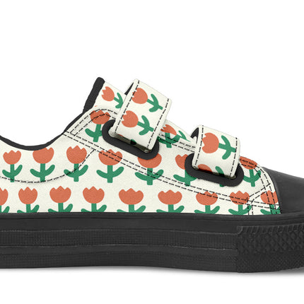 Kids Shoes Low Tops Floral Pattern