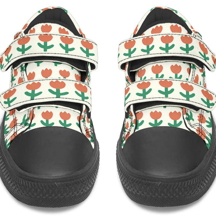 Kids Shoes Low Tops Floral Pattern