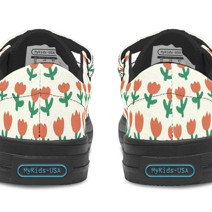 Kids Shoes Low Tops Floral Pattern