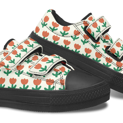 Kids Shoes Low Tops Floral Pattern