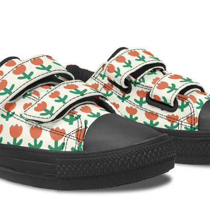 Kids Shoes Low Tops Floral Pattern